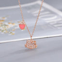 Hello Kitty Zircon Pendant Sparkling Elegance Jewelry