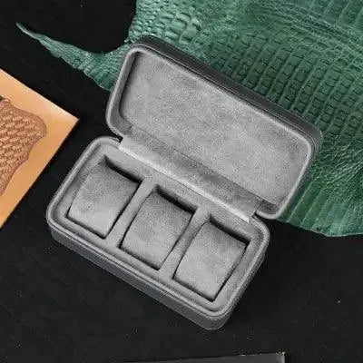 Leather Watch and Jewelry Storage Case Travel Companion