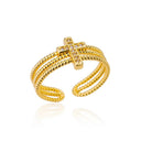 Luxury Gold Stainless Steel Rings Elegant Jewelry Set for All