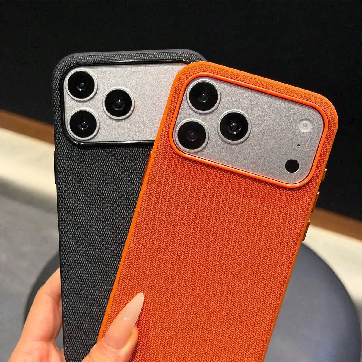 Luxury Tech Woven Fabric Magnetic Phone Case, Shockproof Scratch-Resistant Protective Cover with Magnetic Wireless Charging, Compatible with iPhone 18 Pro Max/17 Pro Max/16/15/14/13/Air