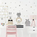 Removable Nordic Animal Decals for Kids