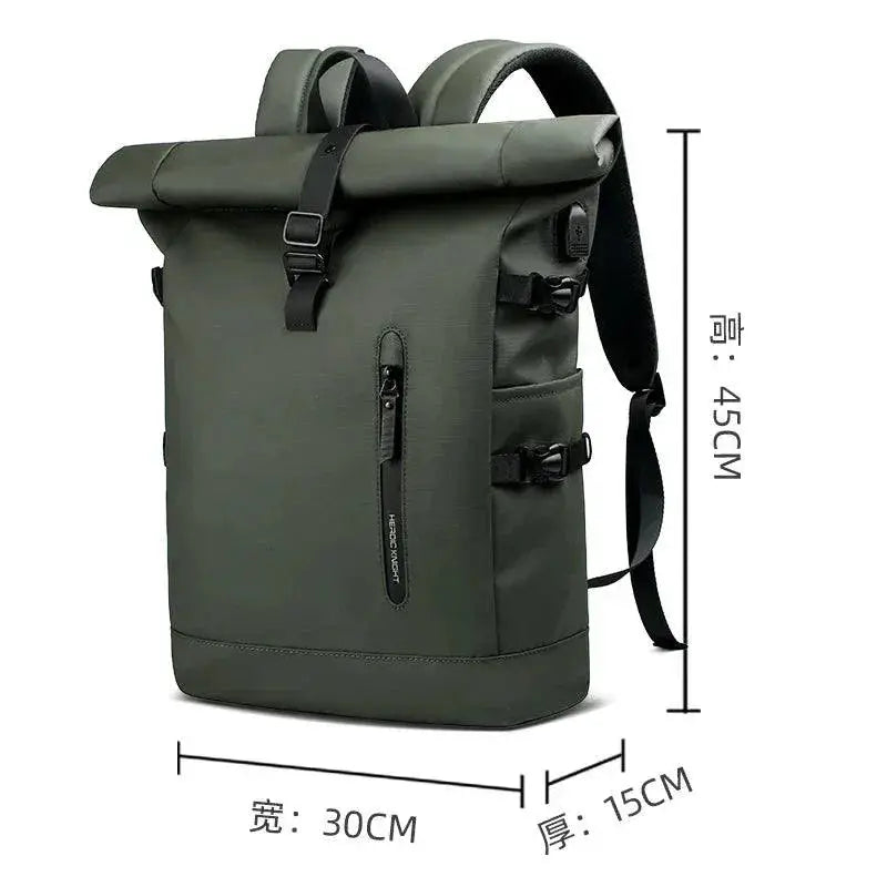 Durable Waterproof Men's Travel Backpack With USB Port