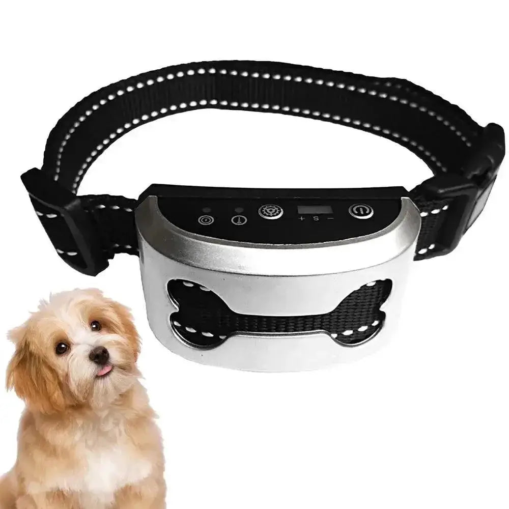 Humane Bark Collar for Dogs with Gps — Silver