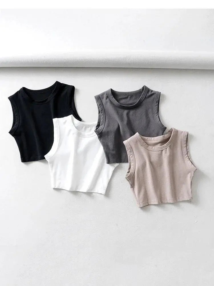 Summer Chic White Crop Top Trendy Streetwear Tank Women