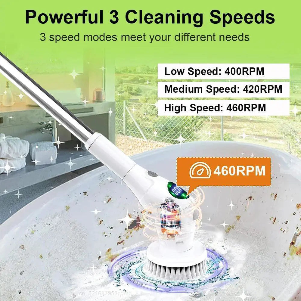 Electric Spin Scrubber Set for Cordless Household Cleaning