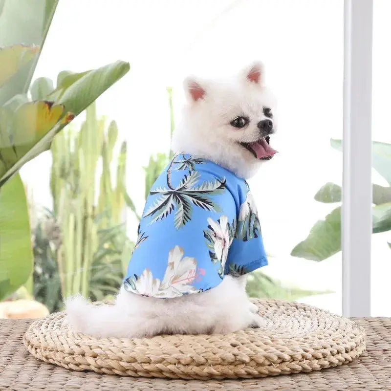 Hawaiian Style Pineapple Print Dog Shirt For Pets Summer Fun