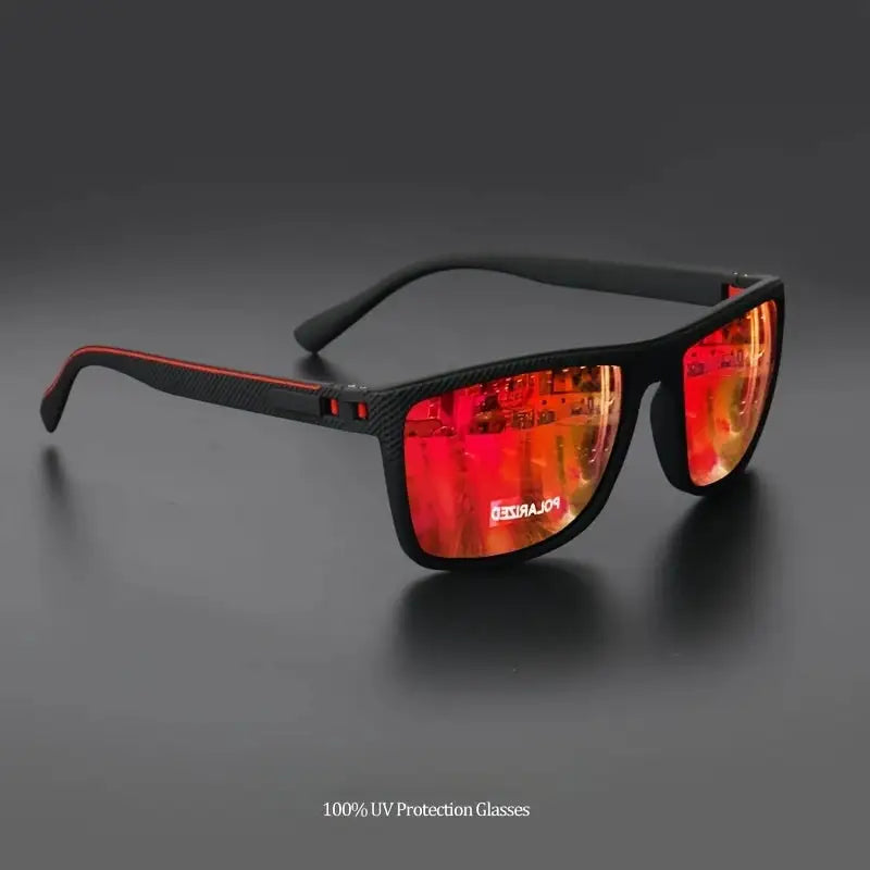 2025 New Square Frame Polarized Sunglasses High-Quality Spring Hinges Multicolor Coated Lenses for Vacation Driving Fishing UV P