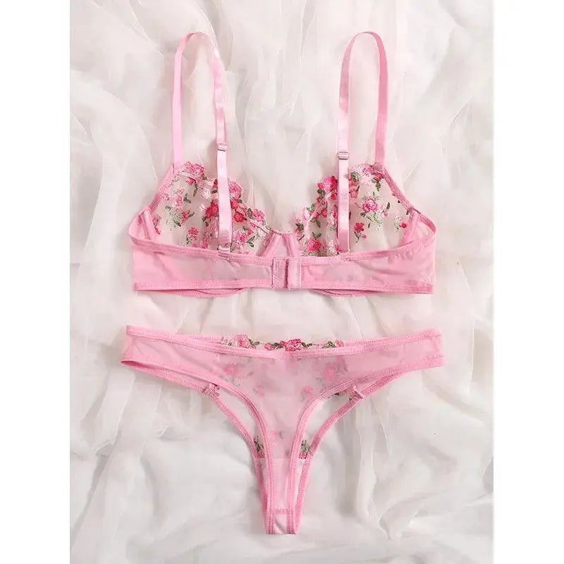 Enchanting Floral Lace Lingerie Set Elegant Fairy Collection