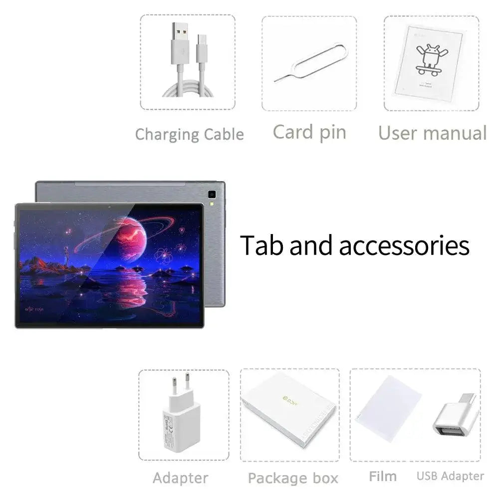 BDF Tab G10 10.1 Inch Android Tablet 8GB RAM 128GB Storage