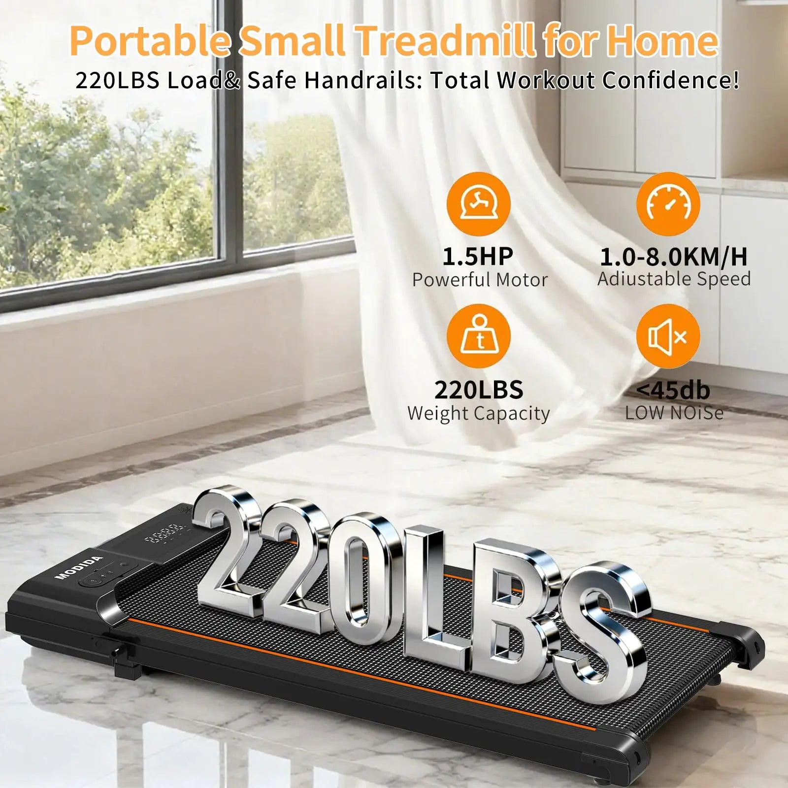 Walking Pad Treadmill 3.5HP Under Desk Portable Compact Machine 12 Speed LED Display 300 LBS Capacity Quiet for Walking Jogging Running for Home Office Apartment
