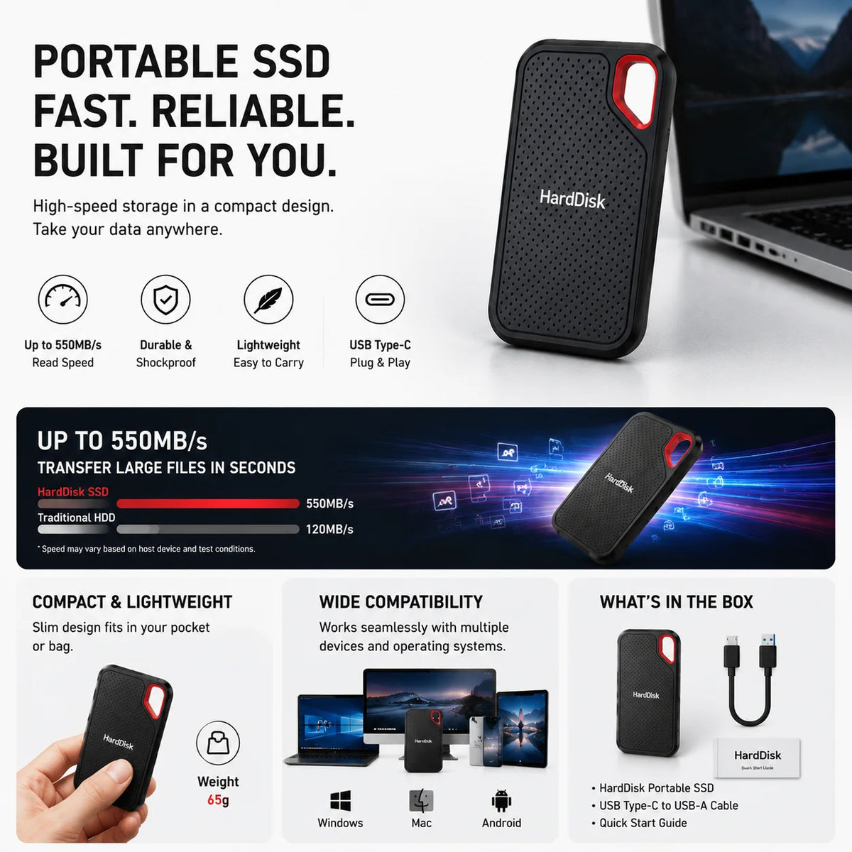 Compact USB-C SSD Drive