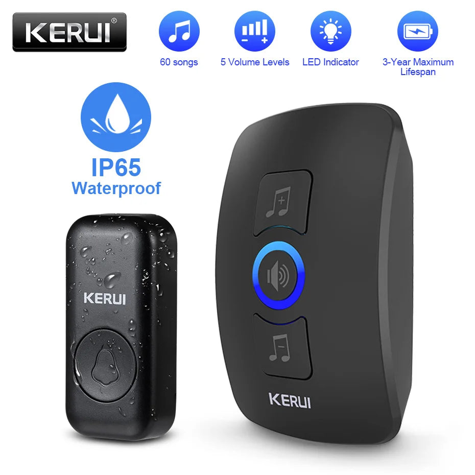KERUI Outdoor Wireless Doorbell Waterproof Smart Home Door Bell — product view 1