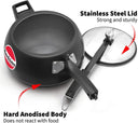 Pressure Cooker 6.5L Hard Anodised Efficient Cooking Easy Stirring