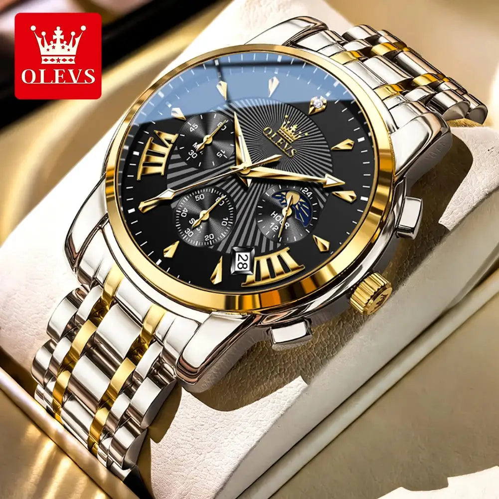 Olevs Mens Stainless Moon Phase Watch — product image 9