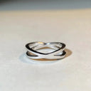 Moissanite Cross Silver Ring For Her