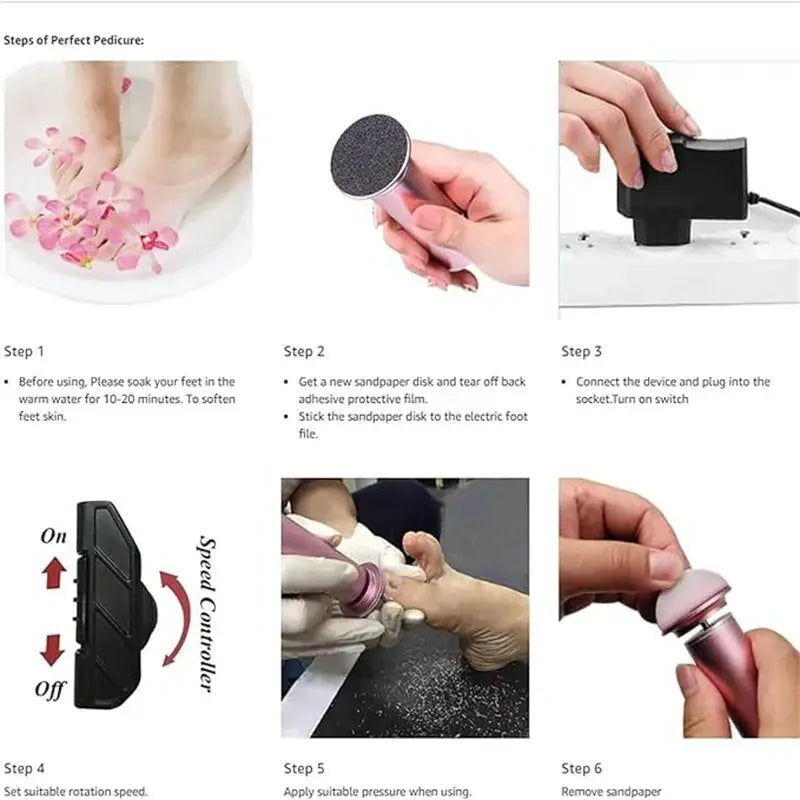 Electronic Foot File Pedicure Sander Callus Remover