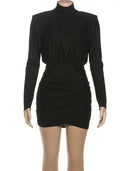 Polished Turtleneck Dress for Women