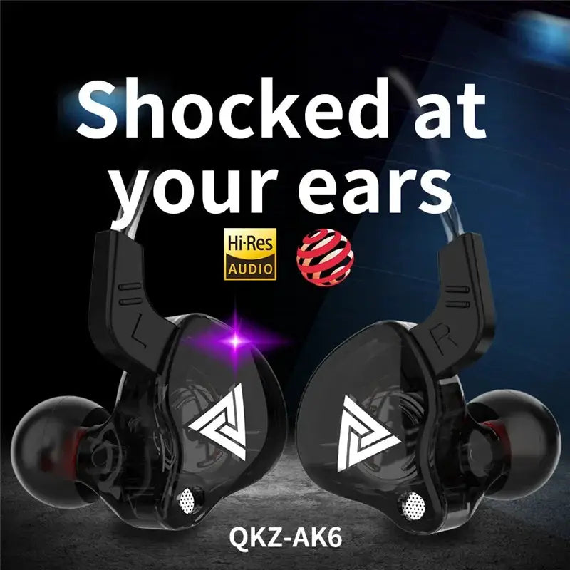 QKZ AK6 HiFi Wired Earphones In Ear Bass Stereo Headset