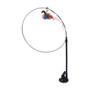Interactive Feather Cat Wand Toy with Suction Cup Base