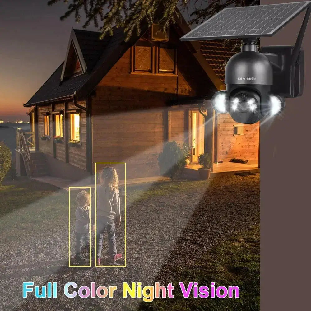Solar Security Camera Outdoor Surveillance With WiFi Power