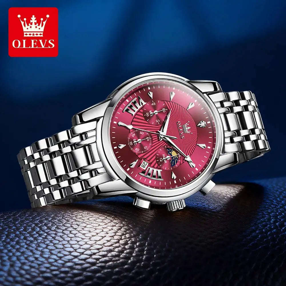 Olevs Mens Stainless Moon Phase Watch — product image 3