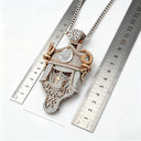 Iced Out Skull Pendant K