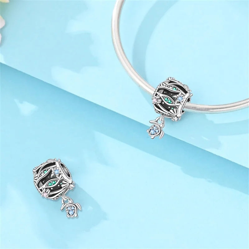 Sterling Silver Charm Summer Beach