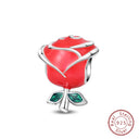 Red Series Charm Beads Sterling