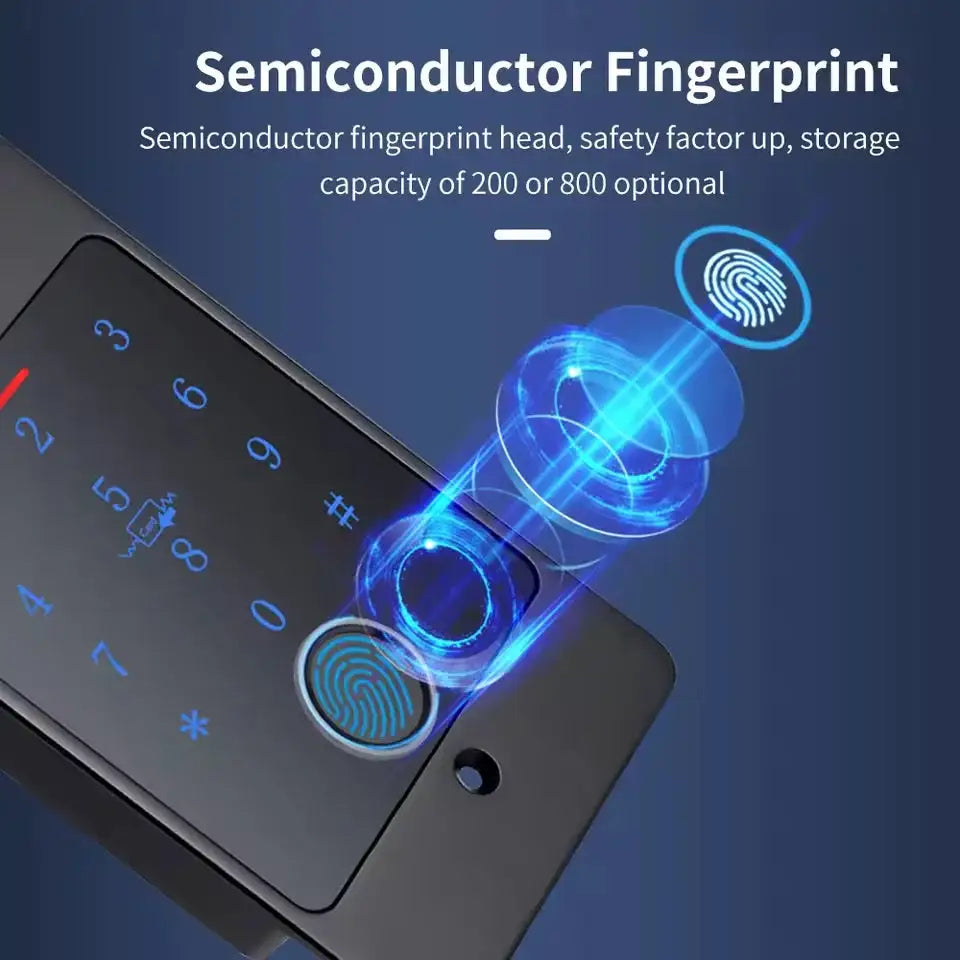 Tuya Wifi Fingerprint Access Control Keypad Embedded Installation Metal Standalone Waterproof Backlight Door Opener Reader+Case