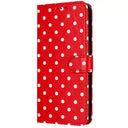 Wave Dot Leather Wallet Case - Smart Card Slots