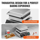 SucceBuy PCS Commercial Waffle Maker Round Waffle Baker Machine