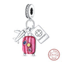 Sterling Silver Colorful Travel Luggage