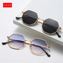 Vintage Octagon Metal Sunglasses for Men and Women 2024