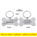 Personalized Pet ID Tag: Stylish Bone Engraved Pendant