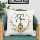 Personalized Animal Name Pillowcase Eco-Friendly Polyester Cover