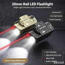 Portable Red Laser Led Rail Flashlight