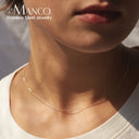 eManco Fine Chain Necklace Stainless Steel Gold Color Pendants