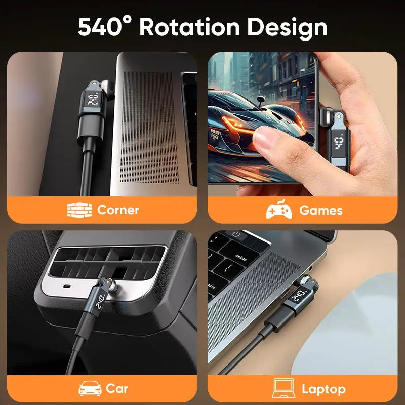 Rotating USB C Fast Adapter — product view 2