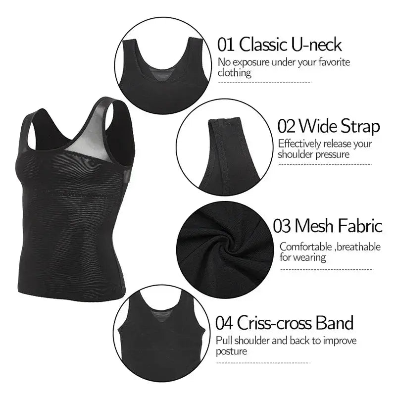 Men's Slimming Compression Shirt For Posture Support