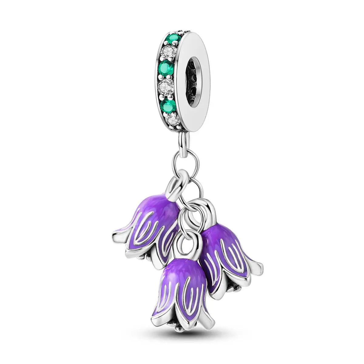 Silver Plated Dangle Charm Beads