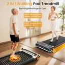 AKLUER Quiet Desk Treadmill 2In1 Walking Pad Incline Shiatsu