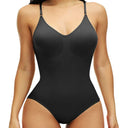 GUUDIA V Neck Spaghetti Strap Compression Bodysuit Slimming