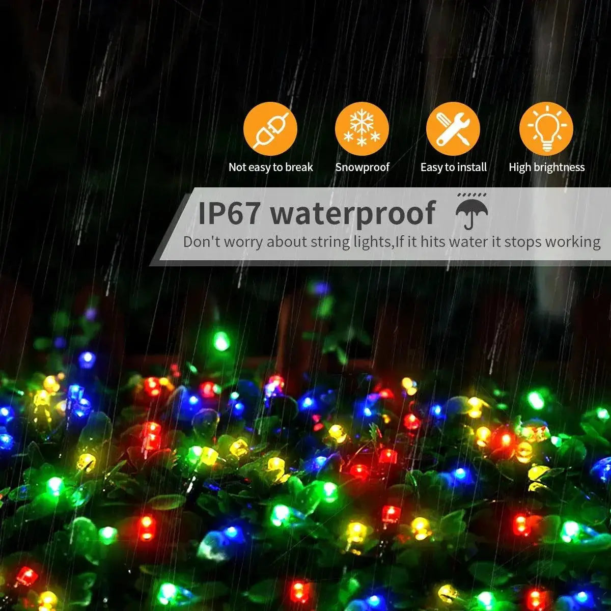 Outdoor Waterproof LED Christmas String Lights Festive Decor