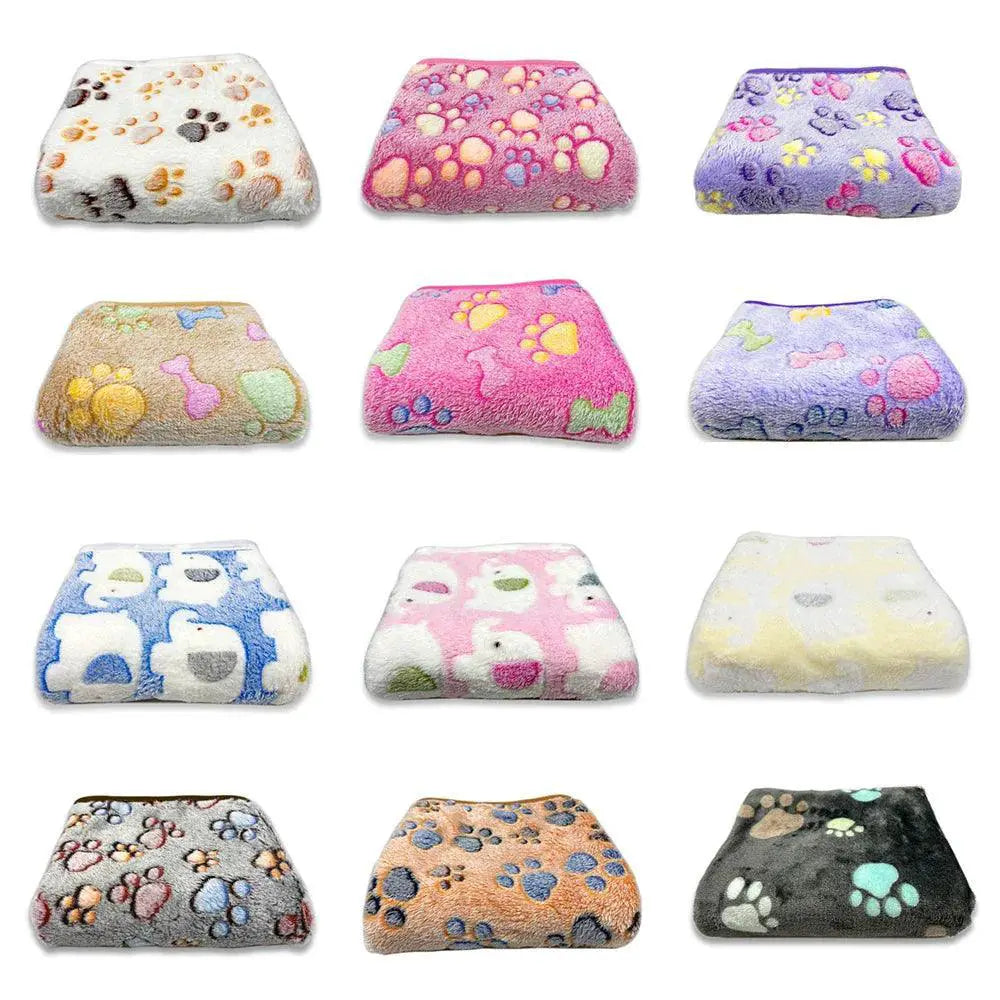 Cozy Pet Fleece Blanket For Dogs And Cats Winter Comfort Mat
