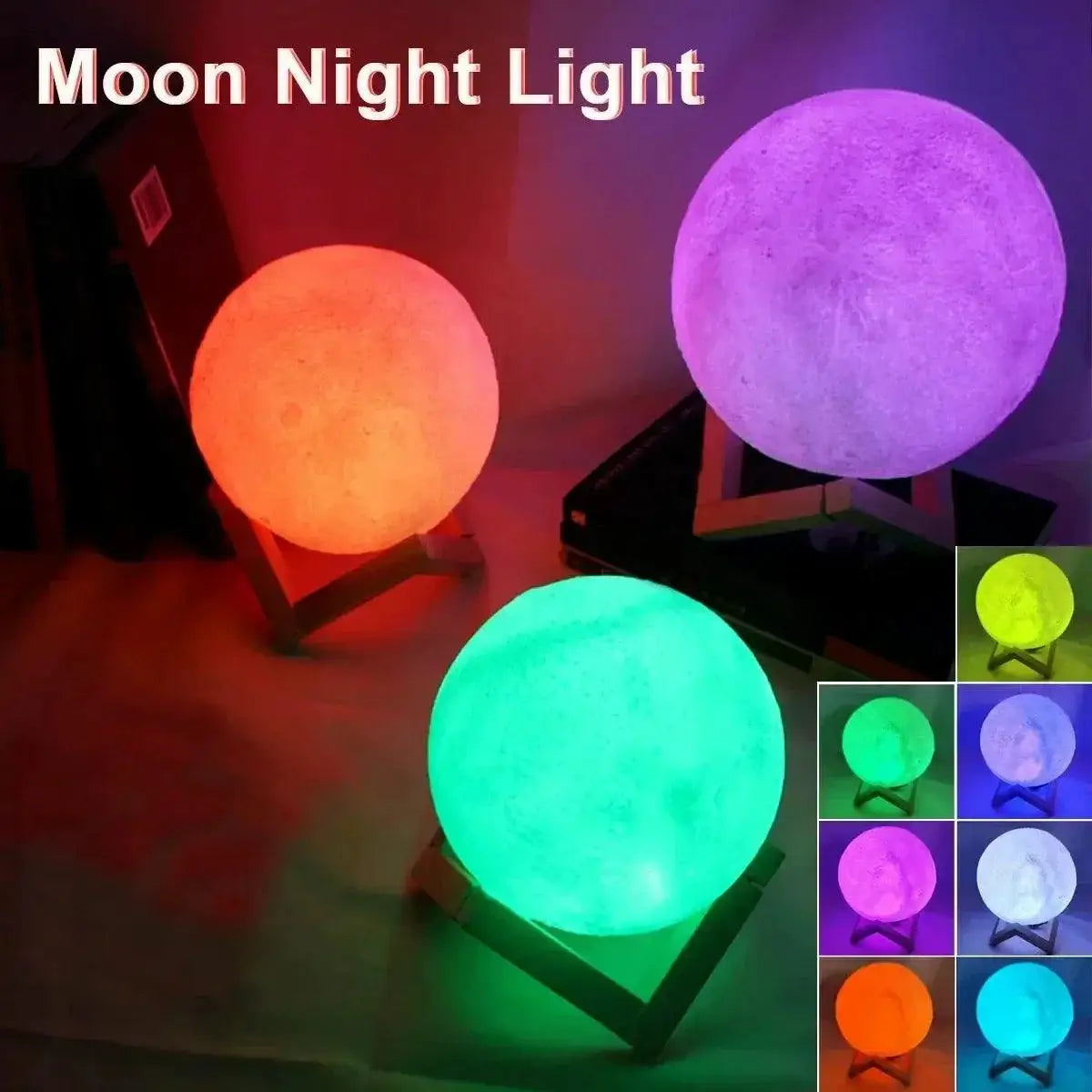 Mini LED Moon Night Light for Kids Battery Operated Decor