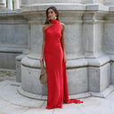 Elegant Satin Gown for Women Evening