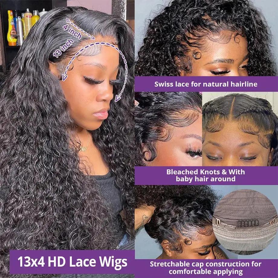 Kinky Curly Lace Front Wig Brazilian Human Hair Style