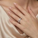 Single Row Moissanite Eternity Ring