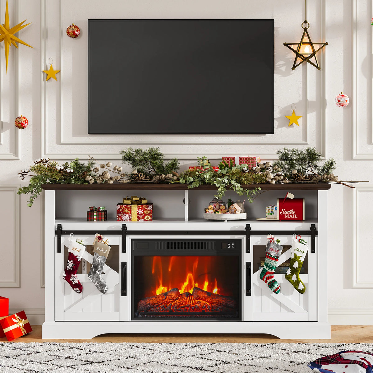Wooden Electric Fireplace