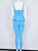 BEAUKEY Ruffle Highwaist Pants Set